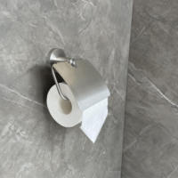 Porte-papier toilette mural carré moderne en acier inoxydable 304 pour accessoires de salle de bain d'hôtel, vente en gros