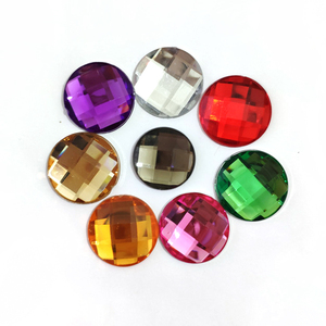 Colores Piedras acrílicas con reverso plano redondo grande - Product Image 4