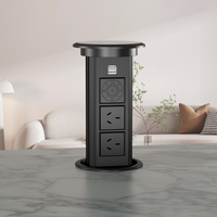 Prise motorisée escamotable intelligente pour bureau, chargeur sans fil USB-C, IP44, en aluminium, pour îlot de cuisine, bureau à domicile