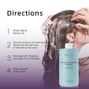 POLAN professionnel sans ammoniaque 500ml <span class=keywords><strong>violet</strong></span> verrouillage-couleur cheveux shampooing anti-jaune pas de couleur rouge - Product Image 4