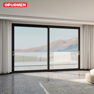 Modern Exterior Concealed Pocket Slide <strong>Doors</strong> Large Double Tempered Aluminum <strong>Patio</strong> <strong>Door</strong> Hidden Glass <strong>Security</strong> Stacking Sliding - Product Image 3
