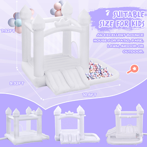 FBSPORT Castillo Inflable de PVC, Set de Juegos Blandos, Mini Castillo Hinchable Blanco, Paneles Blancos para Juegos - Product Image 2