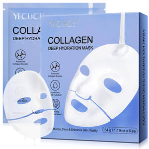 YECUCE Maschera Viso in Tessuto Coreana al Collagene Idratazione Profonda Private Label Idratante Antirughe da Notte - Product Image 6