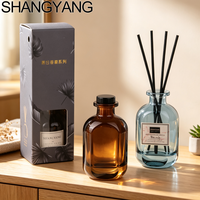 Flacons diffuseurs de parfum carrés vides avec compte-gouttes et bâtonnets pour huiles essentielles, de 50 ml à 500 ml
