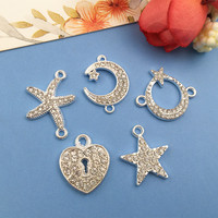 Gros Couronne Étoile De Mer Clé Feuille DIY Bijoux Accessoires-Mode Bracelet Boucle D'oreille Charme Pendentif pour Enfants Alliage Principal