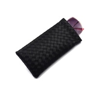 Pochette en cuir PU souple pour lunettes de soleil sac de nettoyage étui à lunettes de soleil pochette à lunettes souple