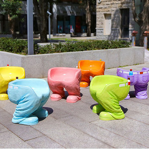 Statua a forma di sedia a fungo in resina e fibra di vetro, colorata, a grandezza naturale, fatta a mano in fabbrica, personalizzabile, per <span class=keywords><strong>arredo</strong></span> <span class=keywords><strong>giardino</strong></span> - Product Image 3