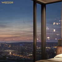 Ventana Abatible de Aluminio Resistente al Viento para Edificios de Oficinas de Diseño Moderno de Fábrica Original Wazzor