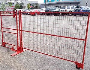 Valla Portátil Temporal de Acero Reforzado para Control de Multitudes, Panel de Construcción Desmontable con Patas para <span class=keywords><strong>Alquiler</strong></span> en Eventos - Product Image 1