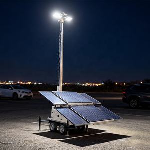 Remorque solaire mobile robuste avec caméras de vidéosurveillance HD, remorque de sécurité solaire avec 8 panneaux solaires de 300W - Product Image 2