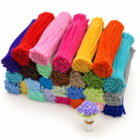 Tiges en chenille épaisses de 30 cm, nettoyeurs de pipe, fils pelucheux et denses, vente en gros, fournitures artisanales pour fleurs DIY