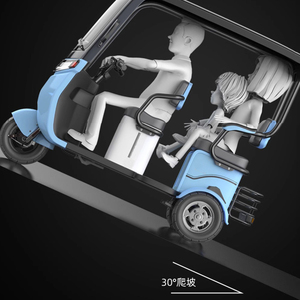 Wholesale Factory High <b>Power</b> 850W 48V 12AH 20AH 32AH Electric Passenger Tricycles With Full Cover - Product Image 3
