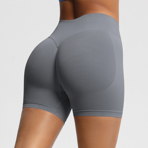 Shorts Deportivos de Cintura Acanalada sin Costuras para Mujer, con Efecto Levanta Glúteos en Forma de V, Alta Elasticidad, para Pilates, Ciclismo y Running, OEM ODM - Product Image 5