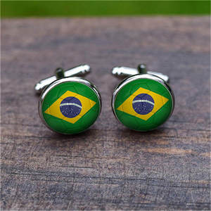 メンズアースファッションフレンチシャツボタンカフリンクスワールドカップ宝石アクセサリー卸売ファッションカフスリンクス & ネクタイクリップ - Product Image 6