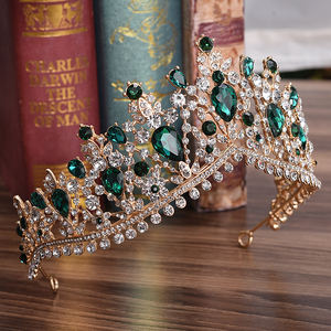 Tocados de boda para el pelo de la novia, accesorios de diamantes de imitación de cristal, coronas de Tiara para compromiso para niñas de princesa - Product Image 2