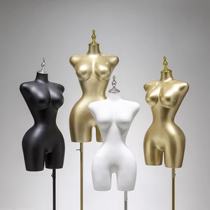 Mannequin féminin demi-corps BBL à surface mate, avec hanches et poitrine généreuses, idéal pour la présentation de robes brésiliennes - Product Image 1