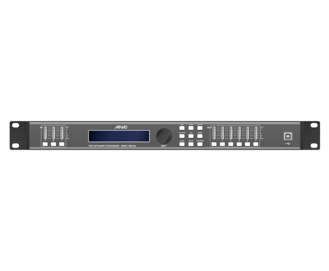 RV-48II 4 in 8 Out Digital 1U Channel Digital Audio DSP Processor for Public Address Conference Sound Systems Professional High