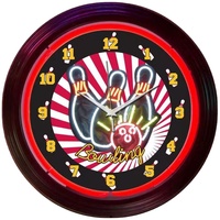 Jam Dinding Digital Neon Ring Perak Kotak Lampu Plastik Indoor Merek Raksasa Periklanan 12V Logo Kustom Terpasang di Dinding Garansi 1 Tahun