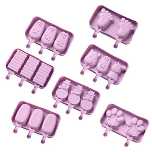 แม่พิมพ์ไอศกรีมทำจากซิลิโคน,แม่พิมพ์ทำไอศครีมแบบโฮมเมดโพรงกระต่ายมนุษย์หิมะแม่พิมพ์อุ้งตีนหมู - Product Image 6