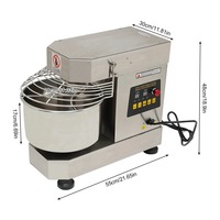 Comptoir domestique Petit équipement de boulangerie Plateau de table Impastatrice a Spirale 8L 3 kg Mélangeur commercial à spirale pour pâte