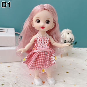 Mini muñecas BJD de 16 <span class=keywords><strong>Cm</strong></span>, 13 articulaciones móviles para niñas, bebés, ojos grandes en 3D, hermoso juguete DIY, vestido, <span class=keywords><strong>muñeca</strong></span> de moda 1/12 para niñas - Product Image 4