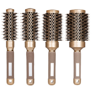 Wanmei <b>Round</b> Hairbrush Boar Bristle Vent <b>Brush</b> For Styling And Curling Hair - Product Image 1