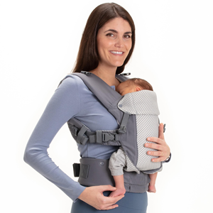 Porte-bébé ergonomique avancé, structure repensée, soutien lombaire renforcé, réglable, pliable, en coton, pour bébé de 0 à 6 mois - Product Image 3