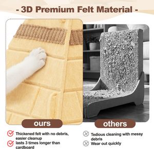 Casa para Gatos Acústica y Ecológica de Fieltro – Cueva Cerrada Resistente a los Arañazos, Cama Plegable y Acogedora para Mascotas de Interior - Product Image 3