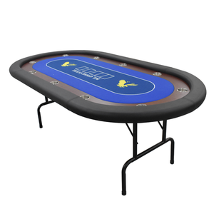 Mesa de póker plegable con rieles acolchados YH, 10 asientos, Texas Hold'em, Casino - Product Image 1