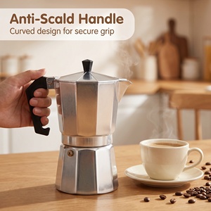 <span class=keywords><strong>Cafetière</strong></span> Moka <span class=keywords><strong>italienne</strong></span> professionnelle en aluminium durable, fond épais, résistante à la chaleur, choix des baristas - Product Image 6