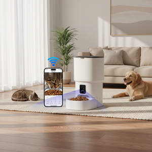 Distributeur automatique intelligent <span class=keywords><strong>pour</strong></span> animaux de compagnie, dosage précis, surveillance à distance, rechargeable, étanche, fini <span class=keywords><strong>les</strong></span> blocages de nourriture <span class=keywords><strong>pour</strong></span> chats, <span class=keywords><strong>bac</strong></span> scellé de 4 L, facile à nettoyer - Product Image 1