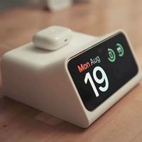 Station de charge sans fil 40 Dock pour iPhone Take and Go Standby Dock avec affichage numérique LED Horloge numérique 3D pour usage domestique