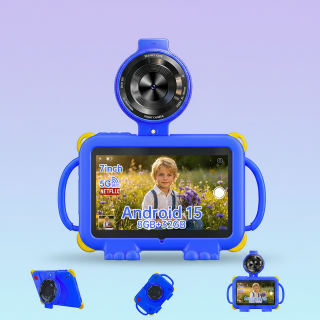 7 Inch Kids Tablet Android 15 Private Mold RK3562 Quad Core 8GB+32GB Big Camera Shockproof Case WiFi OEM