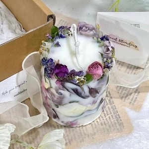Cylindre INS transfrontalier, rose éternelle séchée, fleur pressée, bougie aromathérapeutique, cire de soja, ornement, cadeau, décoration de la maison, <span class=keywords><strong>ange</strong></span> - Product Image 2