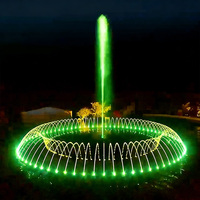 Fontaine musicale de luxe DEWY avec laser LED en acier inoxydable pour lacs, tourisme, places publiques et projets d'éclairage nocturne - Garantie 1 an