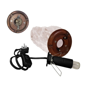 Lámpara de Sal Blanca Pakistaní Auténtica, Forma Natural de 3-5 kg, Luz de Bienestar con Iones Negativos - Product Image 4