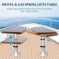 Pied de Piédestal de Table Réglable pour RV Nouveau Support de Base Pneumatique en Alliage pour Bateau Marin, Yacht, Applications RV et Marine