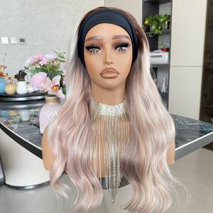 Perruque Bandeau Cheveux Synthétiques 22 Pouces pour Femmes Noires Sans Colle Sans Lacet Résistante à la Chaleur Ondulée Naturelle Blonde Densité 180% - Product Image 6