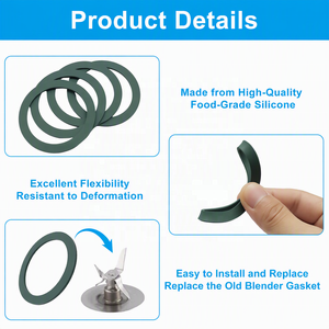 Custom <b>Silicone</b> <b>Seal</b> Ring 66x52x2mm Grey Blender Gasket OEM ODM Moulded Die Cut Parts Wholesale Supplier - Product Image 3