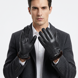 Long Ladies PU Leather <b>Gloves</b> Beach Touchscreen Needle Detection Fashion Dress Arm Winter Keeping Warm - Product Image 1