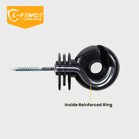 Lydite-aisladores de cercado de plástico negro, cercado eléctrico, anillo de perno, clavos en poste de madera, OEM