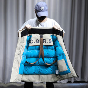 Abrigo de plumón para hombre, nuevo, informal, cálido, a prueba de viento, con capucha, diseño suave, cómodo, transpirable, estilo holgado, con cremallera, para el frío. - Product Image 4