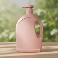 Bouteille de lessive en HDPE de 2 L avec poignée, emballage pour gel douche et shampoing, logo personnalisé