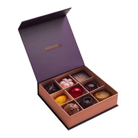 Boîtes cadeaux magnétiques carrées personnalisées de luxe pour chocolats de mariage, avec logo, pour invitations de fête et bonbons
