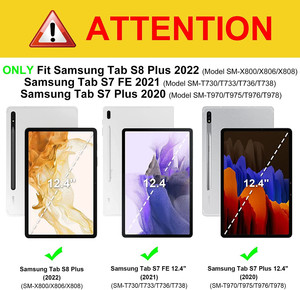 <span class=keywords><strong>Funda</strong></span> con Soporte y Función de Activación/Suspensión Automática con Porta Lápiz <span class=keywords><strong>para</strong></span> Samsung Galaxy Tab <span class=keywords><strong>S8</strong></span>+ <span class=keywords><strong>S8</strong></span> Plus /S7+ Plus S7 FE 12.4 Pulgadas - Product Image 6