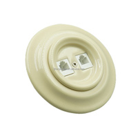 Prise murale TVRS en céramique beige encastrée rétro Vintage porcelaine prise de télévision et de radio plaque de commutation décorative Durable