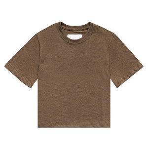 เสื้อยืดครอปท็อปผ้าแคนวาสทรงปกติ ใส่สบายในฤดูร้อน เป็นมิตรต่อสิ่งแวดล้อม แห้งเร็ว ปรับแต่งได้ เสื้อยืดใหม่ ระบายอากาศได้ดี ป้องกันรอยยับ เป็นมิตรต่อสิ่งแวดล้อม - Product Image 1