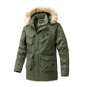 Vestes d'hiver décontractées en polaire chaude avec capuche en fausse fourrure, fermeture éclair, écologiques, respirantes et coupe-vent pour hommes Liu Ming – Vente en gros à prix abordable - Product Image 1