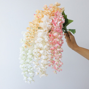 Flor Artificial de Locustillo de Seda Simulada, Decoración para Bodas y Hogar, Tela Suave Realista, Rama de 3 Puntas - Product Image 3