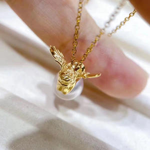 WENCHI S925 <b>Silver</b> DIY Angel Simple Necklace Pendant with 9-11mm Beads Empty <b>Bracket</b> Premium Pearl Accessories China Model 10529 - Product Image 4